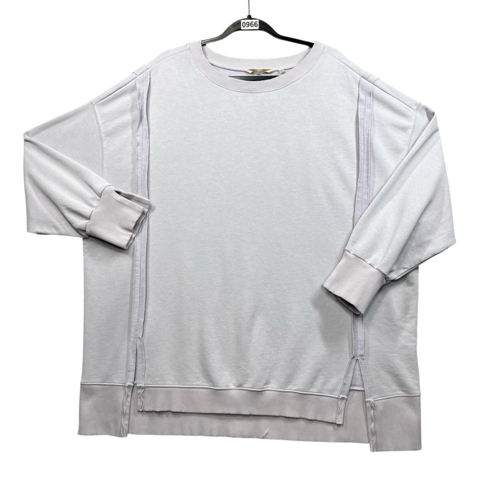Soft‎ Surroundings Sweatshirt Kika French Terry Tunic Women's 3x Pastel Purple